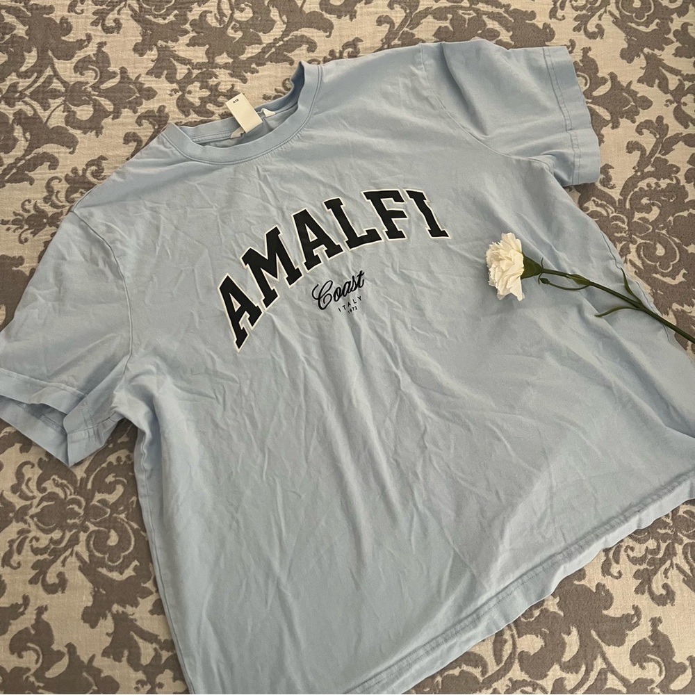 H&M Sky Blue Graphic Tee